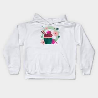 Strawberry cupcake Kids Hoodie